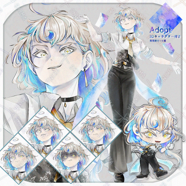 💠女性：SDキャラ付き【表情差分+4】