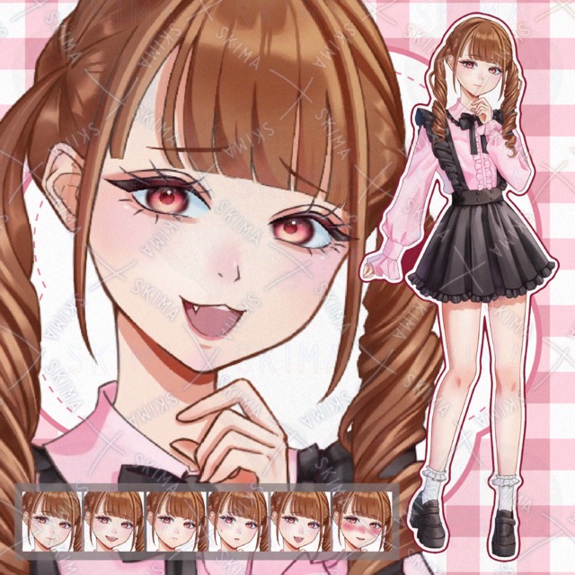 Image of Vertical Curl Twin Braids Digital Asset