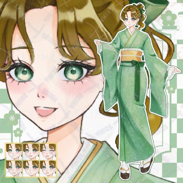 Image of Kimono Girl Digital Art Print