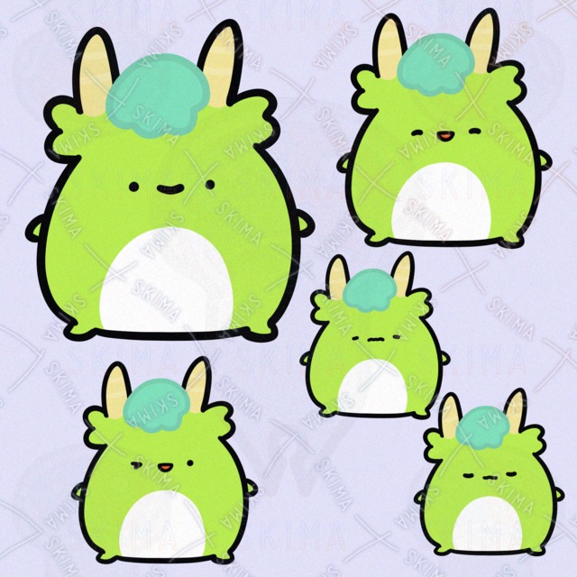 はくりょくをみにつけたいりゅう（表情5種類）