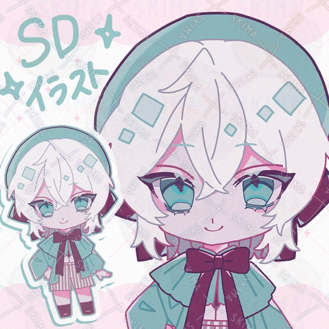 チョコミントくん　デフォルメイラスト