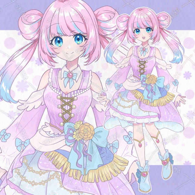 パステルカラーの女の子