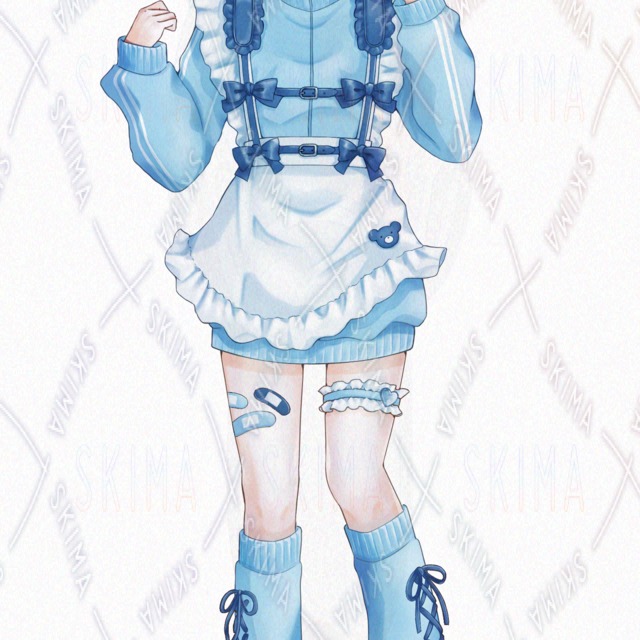 Image 2 of Light Blue Jersey Outfit with Mini Character Figure