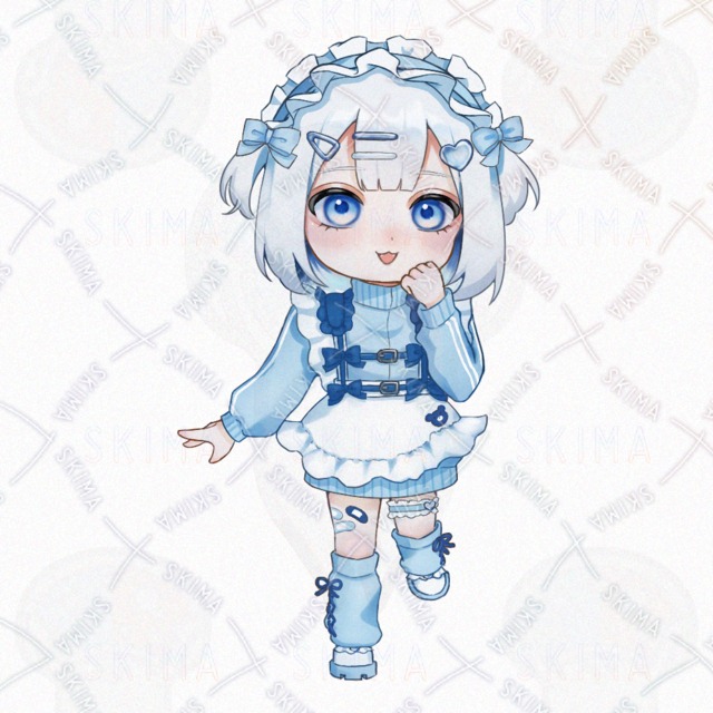 Image 8 of Light Blue Jersey Outfit with Mini Character Figure