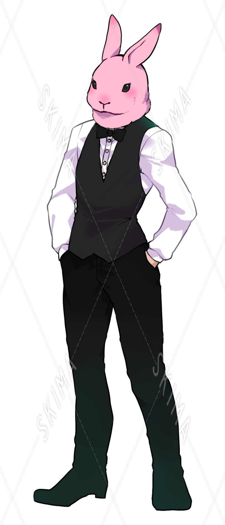 バーテン服のうさぎ男立ち絵 スキマ スキルのオーダーメイドマーケット Skima