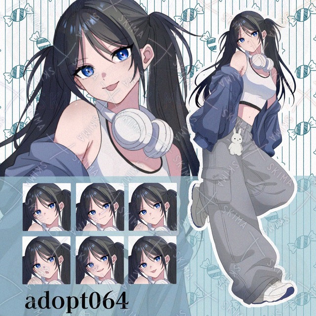 【opt】ツインテールとヘッドフォンの女の子