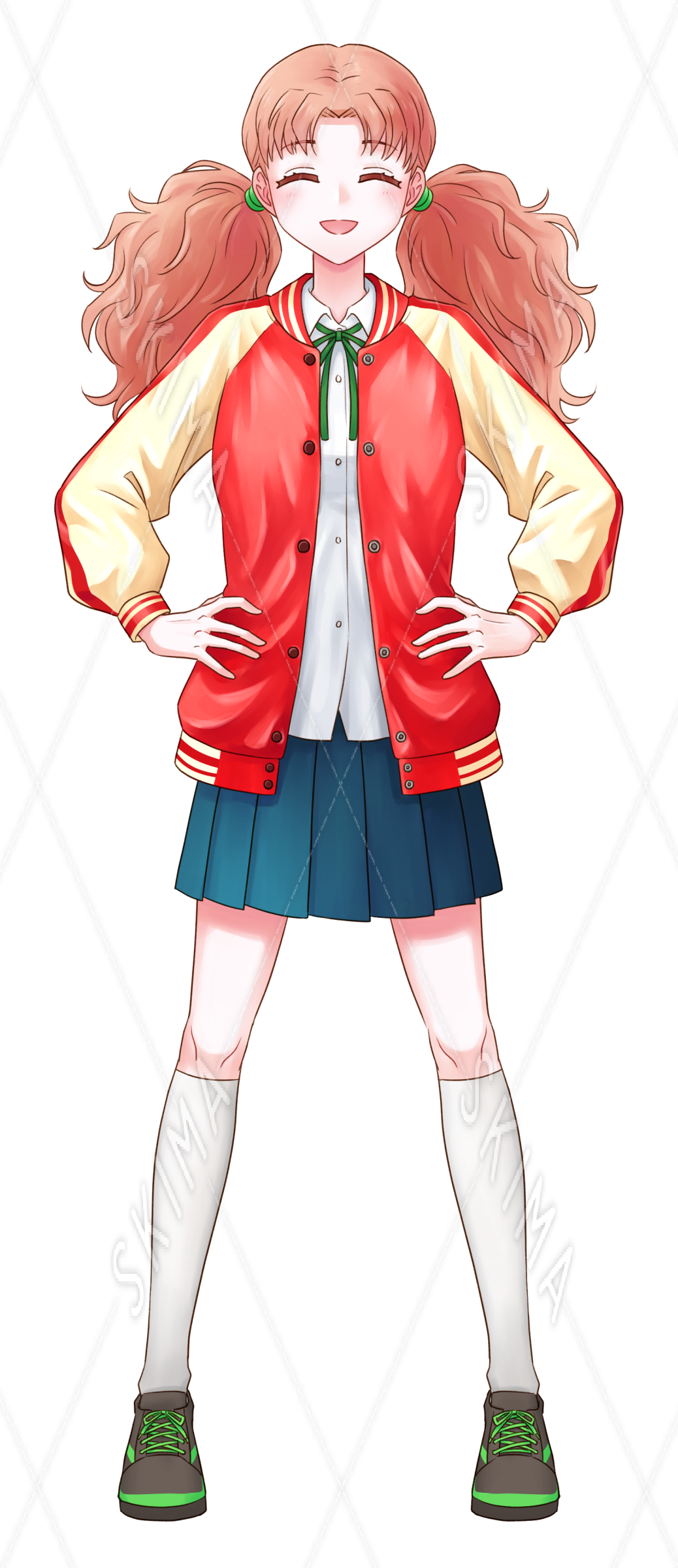 7 23まで出品 スタジャン 制服の女の子 スキマ スキルのオーダーメイドマーケット Skima