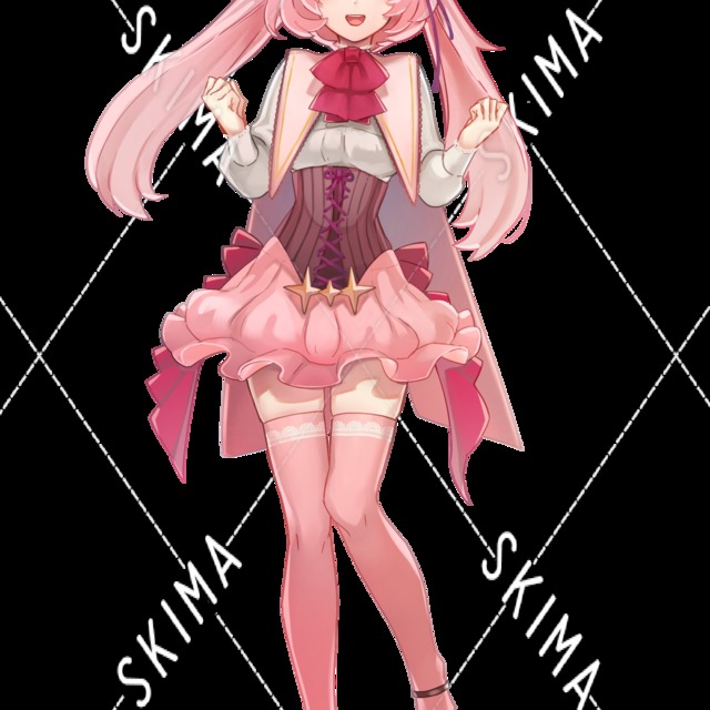 ピンクなロップイヤーヘアの女の子 スキマ スキルのオーダーメイドマーケット Skima