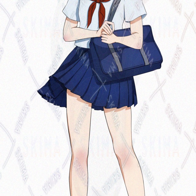 Image 3 of Serious Girl in Summer Sailor Uniform