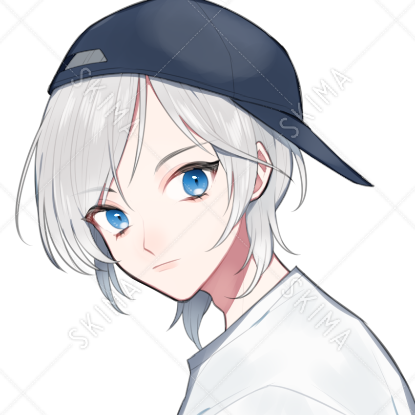 白髪クールな少年 計3枚 スキマ スキルのオーダーメイドマーケット Skima