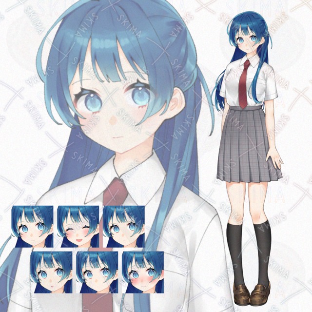 Image of Blue Half-Up