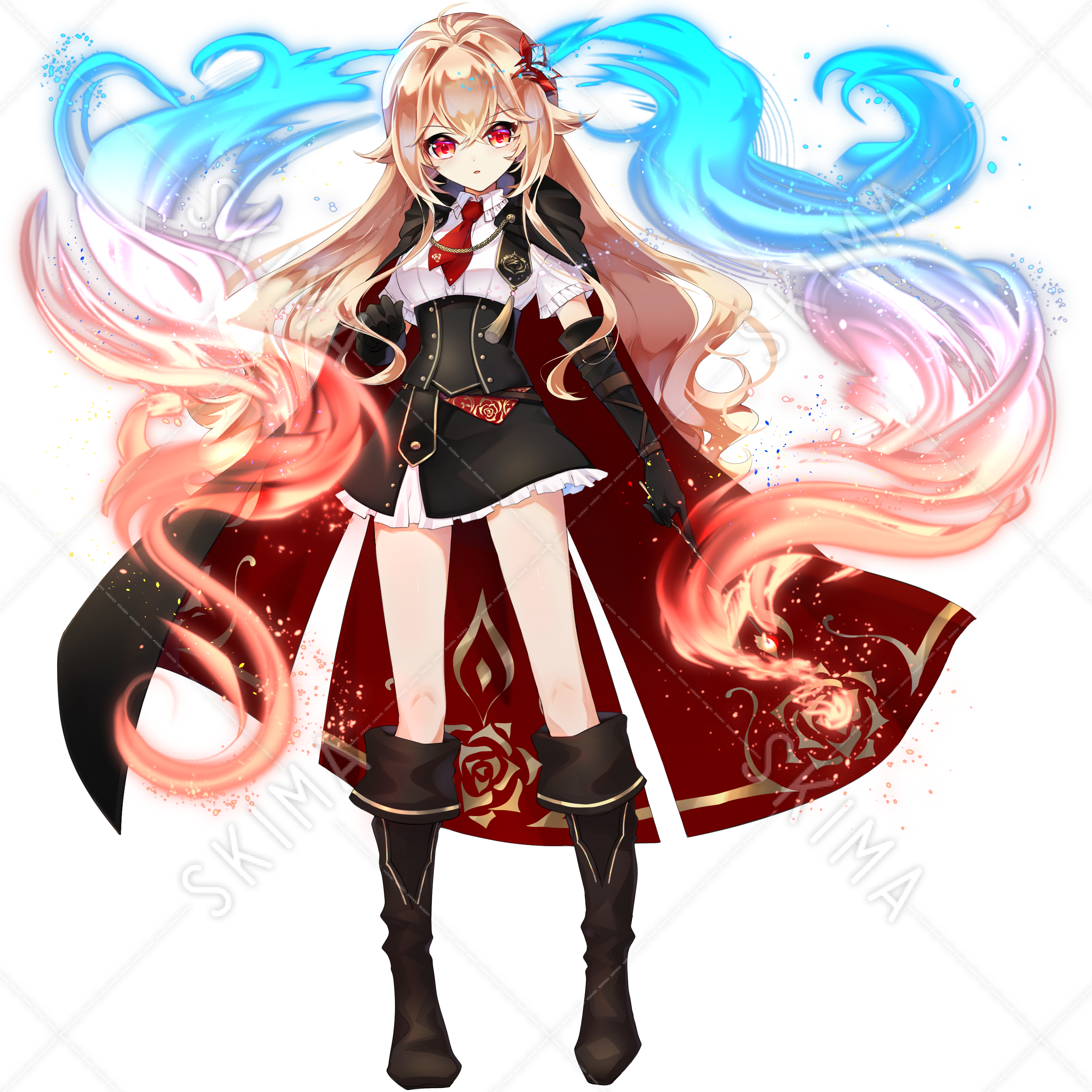 創作キャラ 魔法学校 炎使いの少女 表情8種 エフェクト スキマ スキルのオーダーメイドマーケット Skima