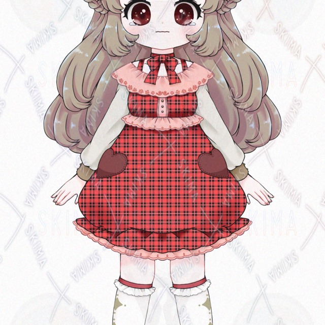 Image 4 of Girl in a Checkered Skirt (10 Expressions)