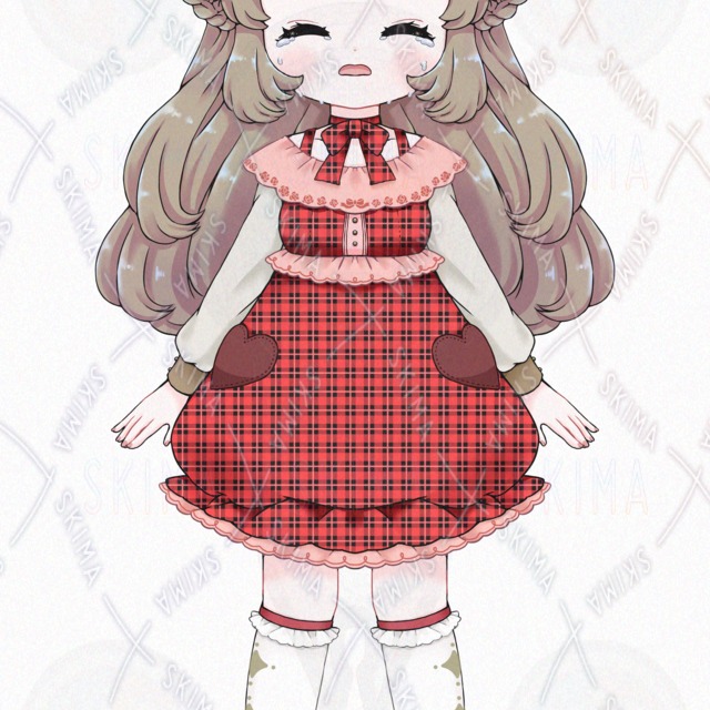 Image 5 of Girl in a Checkered Skirt (10 Expressions)