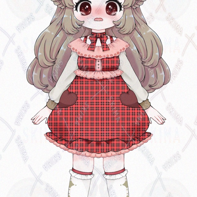 Image 7 of Girl in a Checkered Skirt (10 Expressions)