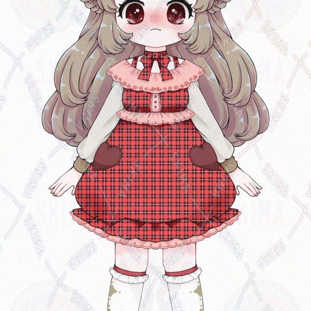 Image 9 of Girl in a Checkered Skirt (10 Expressions)