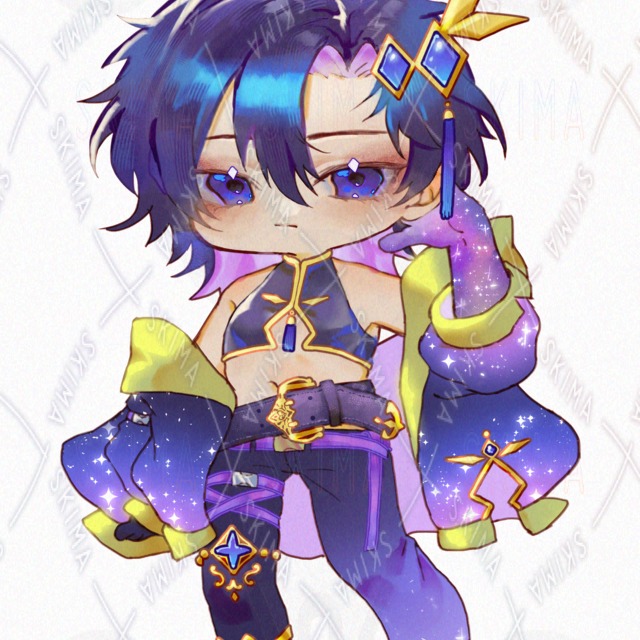 Image 10 of 8 Expression Variations + Chibi Character: Space-Themed Guy