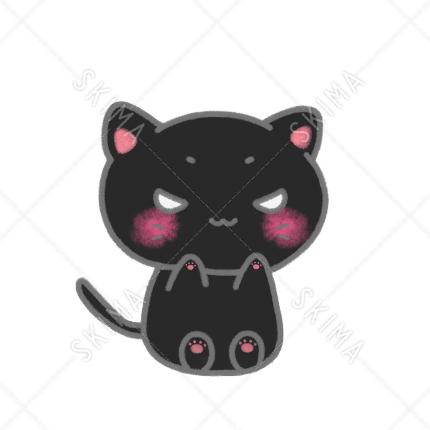 黒猫 くろねこ 表情５種 スキマ スキルのオーダーメイドマーケット Skima