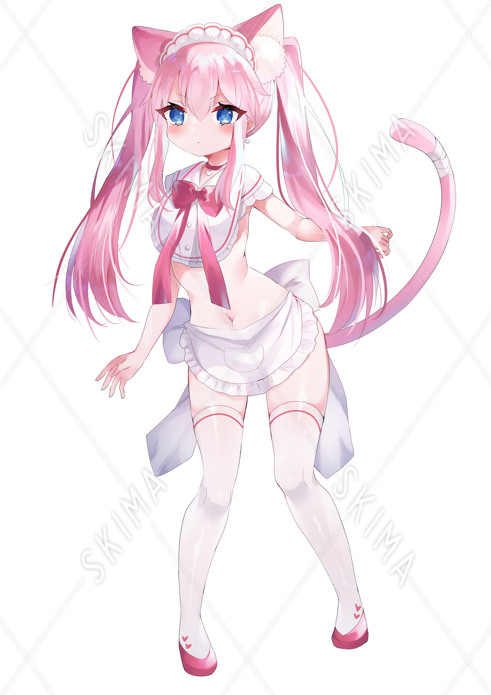 表情 衣装差分10種 ねこウェイトレスの女の子 スキマ スキルのオーダーメイドマーケット Skima