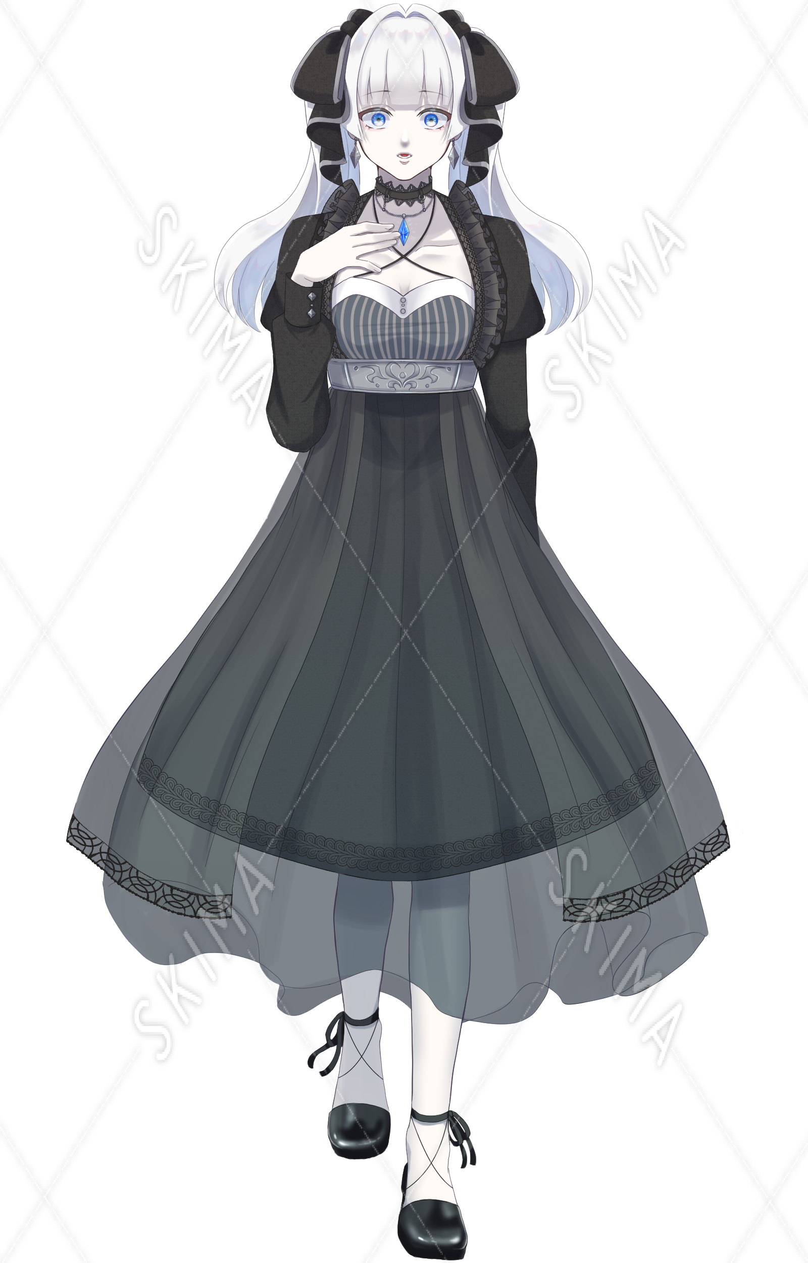 ゴシック ドール風 白髪女の子 スキマ スキルのオーダーメイドマーケット Skima