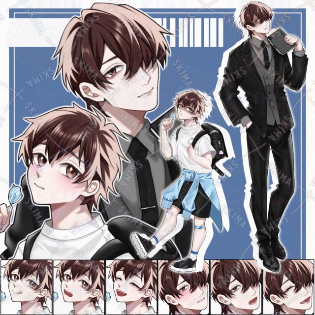 【立ち絵】年齢差分/男性キャラ【表情各5種】