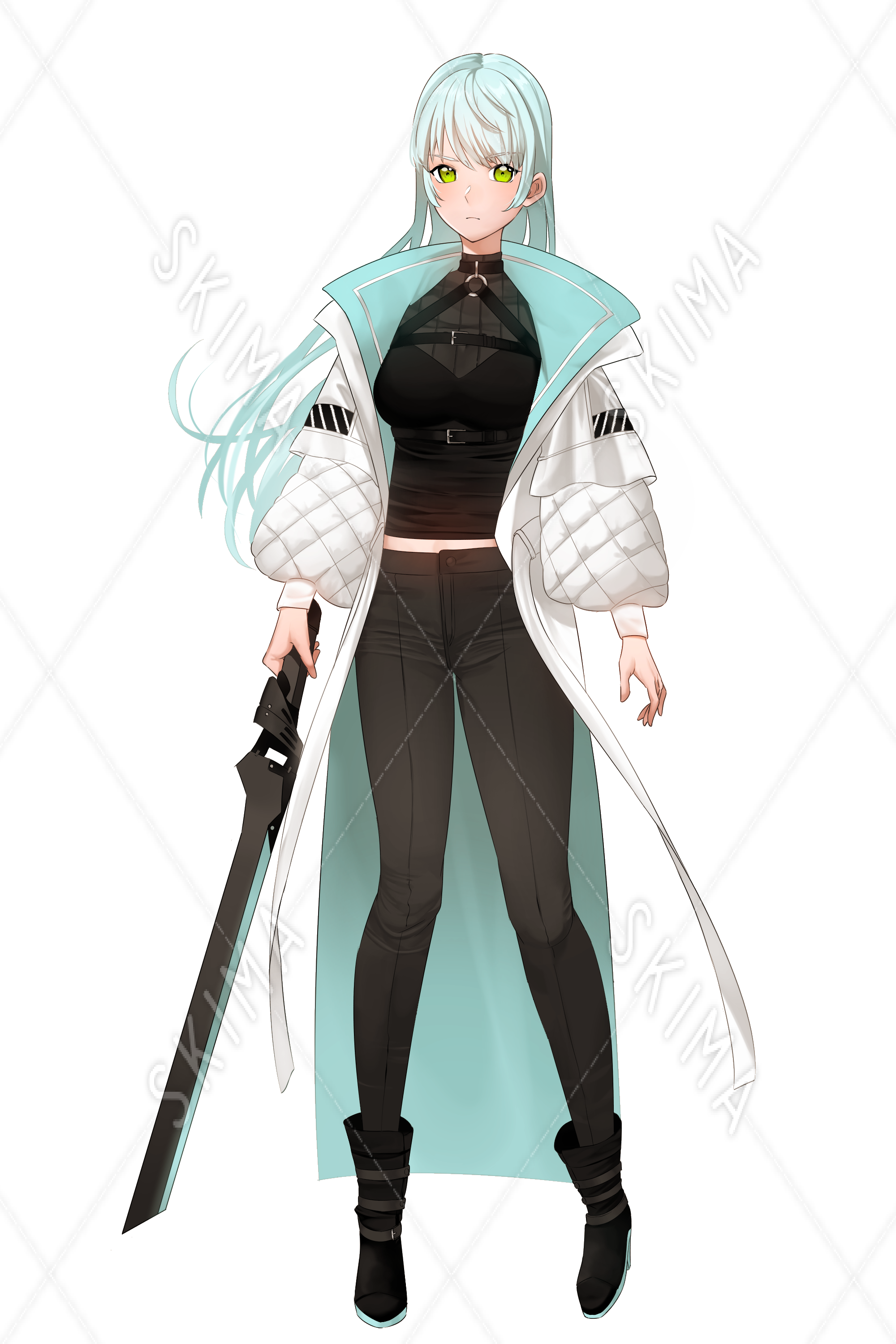 少女 サイバー 片手剣 表情差分3枚 スキマ スキルのオーダーメイドマーケット Skima