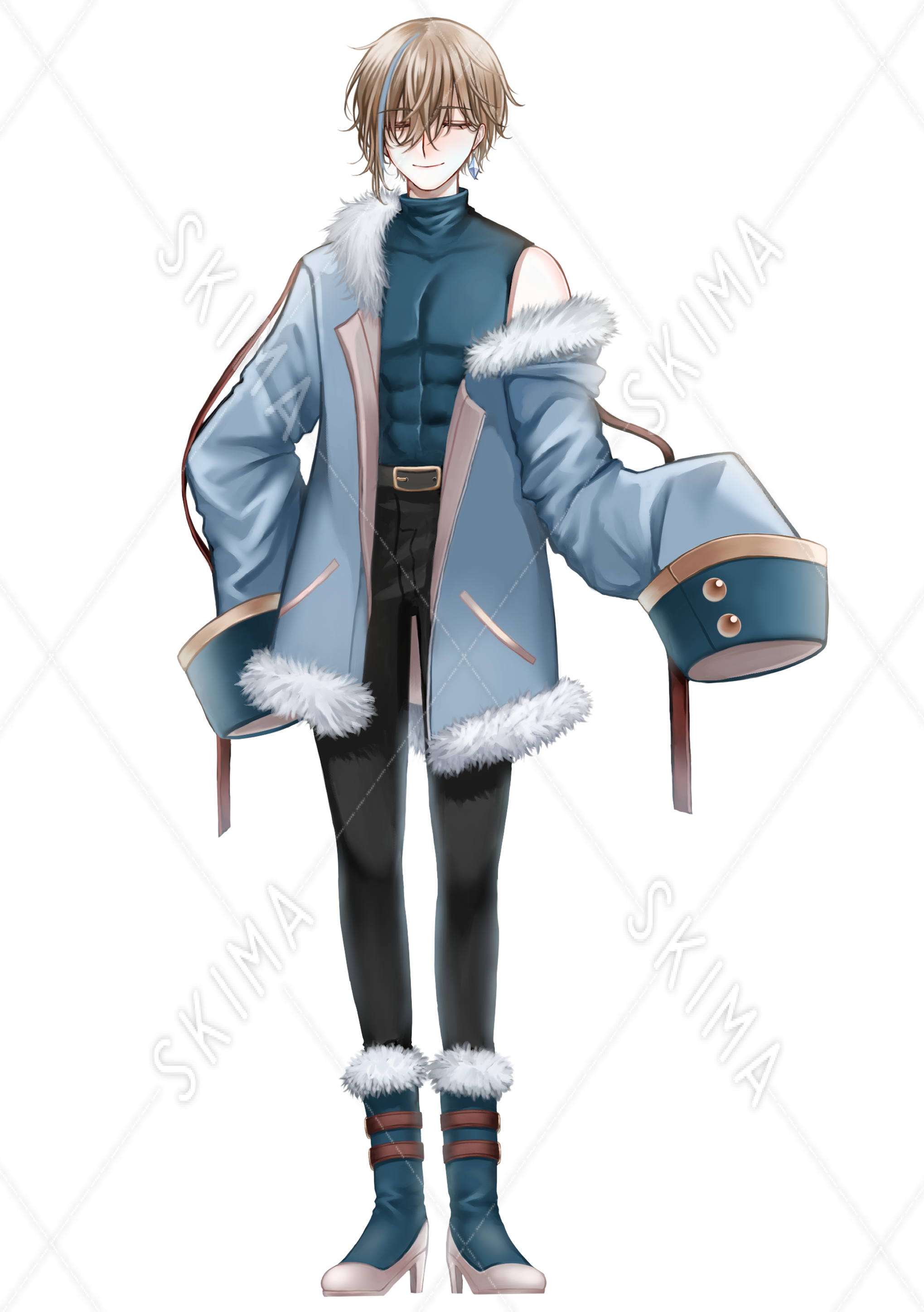 表情6種 糸目の男性3 スキマ スキルのオーダーメイドマーケット Skima