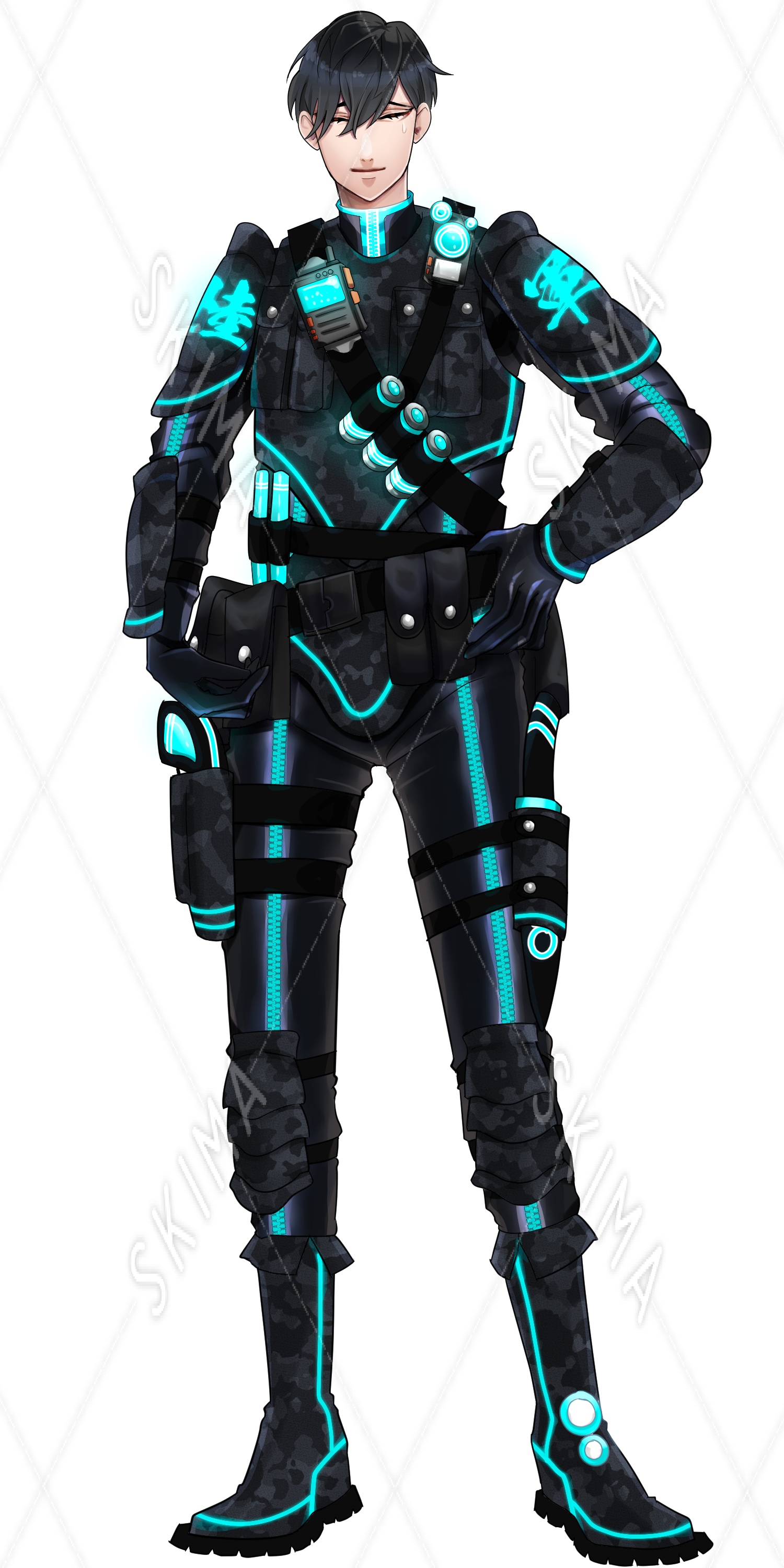 サイバー 軍人 傭兵など 青年 表情５種 小物差分２種 スキマ スキルのオーダーメイドマーケット Skima