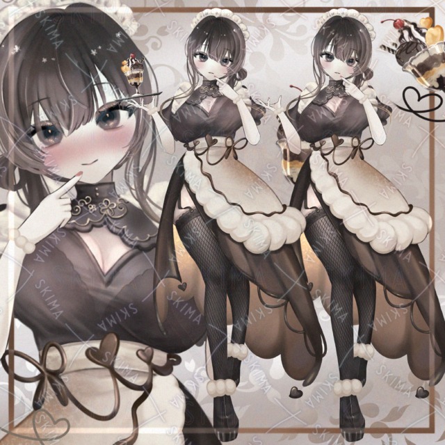 [表情9種＋パフェ差分]チョコウェイトレスちゃん