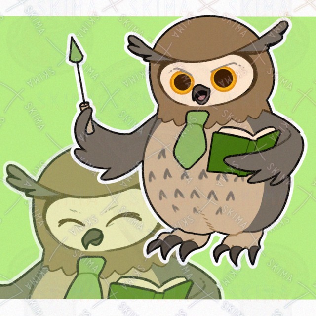物知りなフクロウ 表情6種