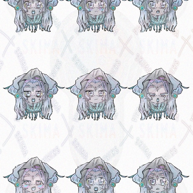 【差分9種】イカっぽいデフォルメキャラ