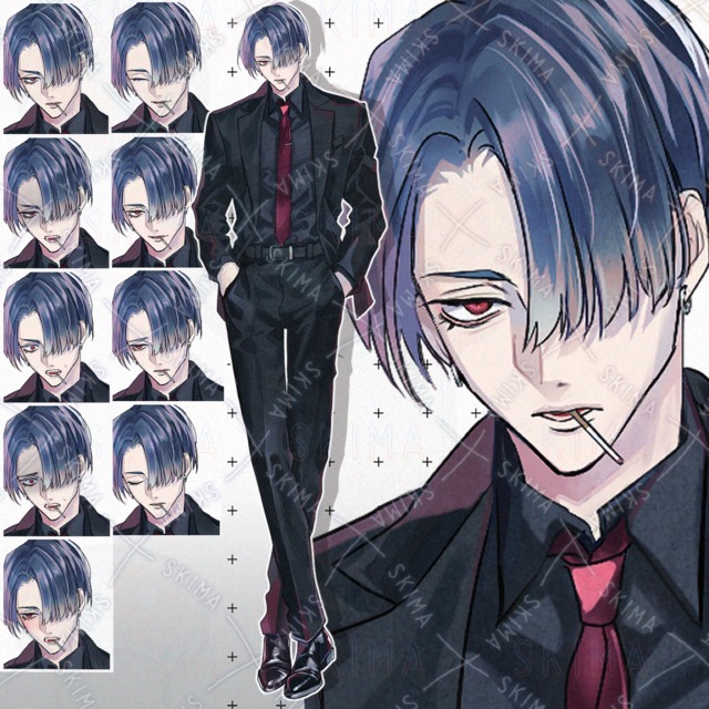 スーツの男性【表情10種】