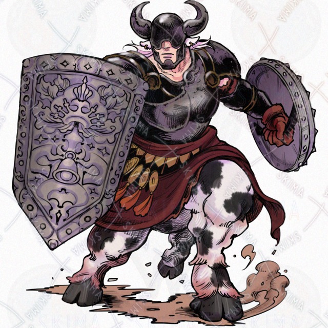 Image 2 of Armed Minotaur Non-Human Character Art