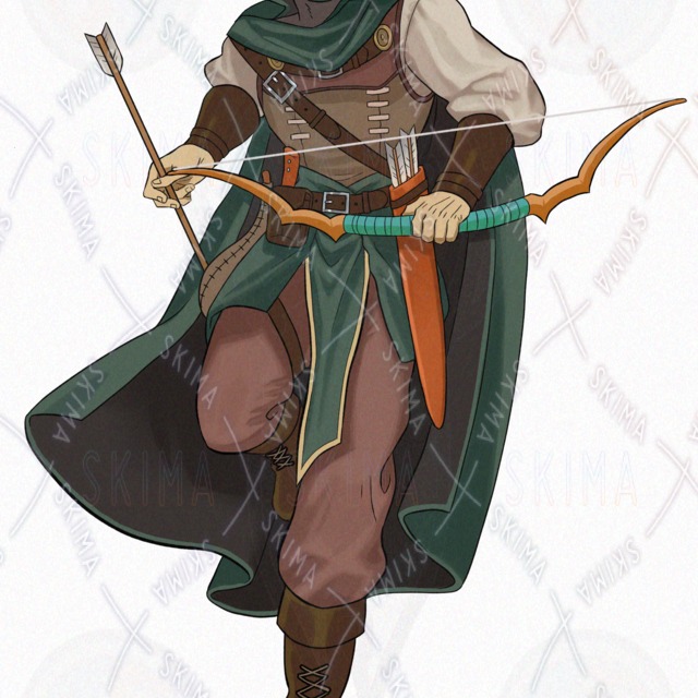 Image 6 of Archer Ranger: Full-Body Standing Illustration + 5 Expressions