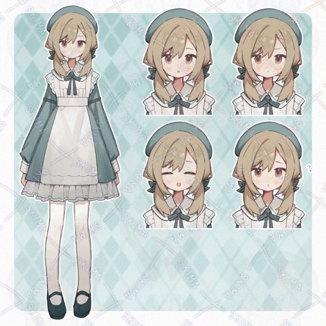 フリルエプロンおさげちゃん