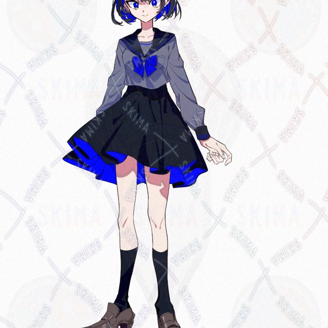 青いセーラー服の子の商品画像10枚目
