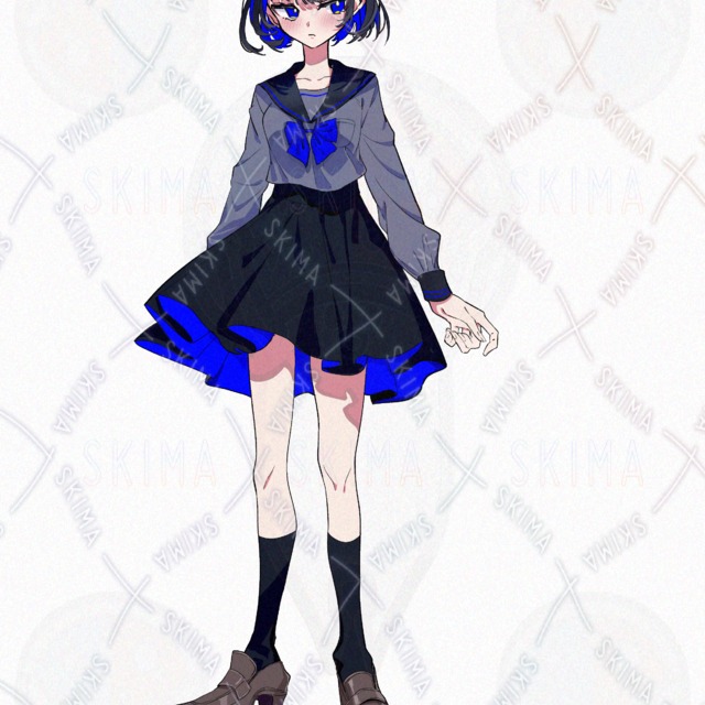 青いセーラー服の子の商品画像9枚目