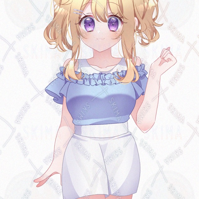 夏服のツインテ女子の商品画像3枚目