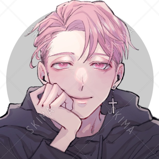 SNS用アイコン ピンク髪の男の子