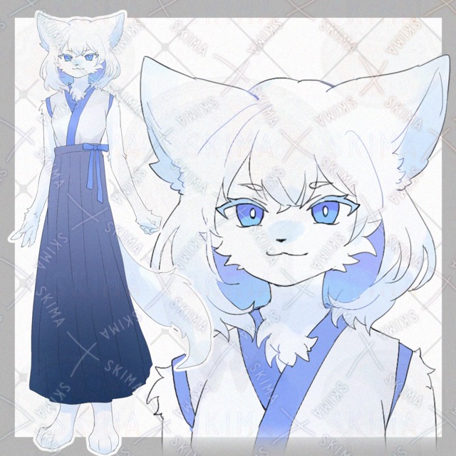 和装獣人ちゃん【表情9種類】