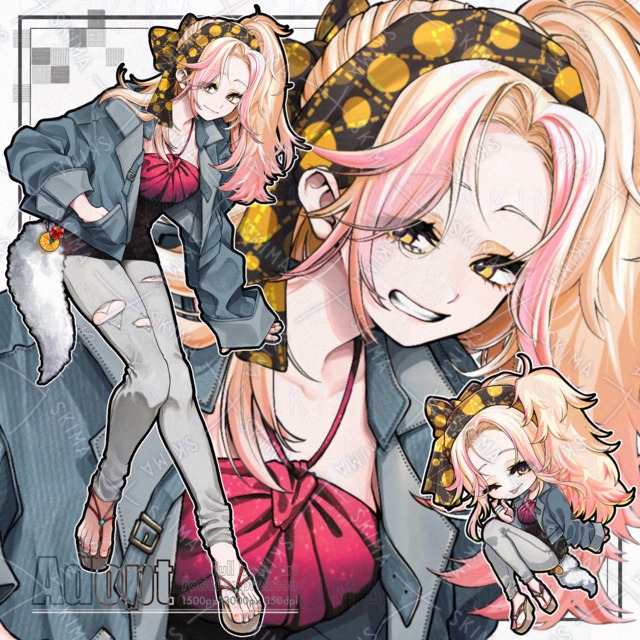 Image of 8 Expressions: Pink-Haired Gal