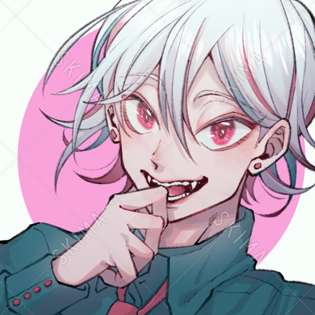 SNS用アイコン 銀髪の男の子