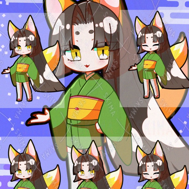 【差分あり】狐ケモ耳女の子