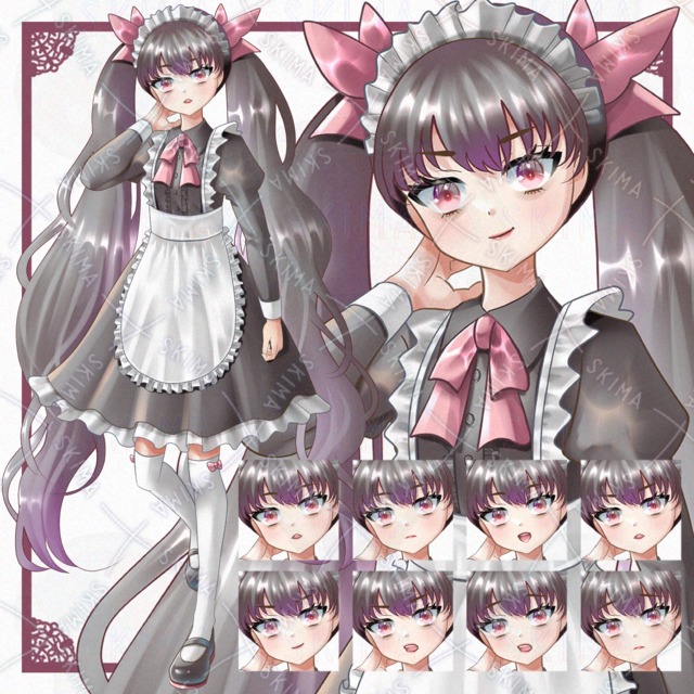 気だるげなメイドさん　表情8種