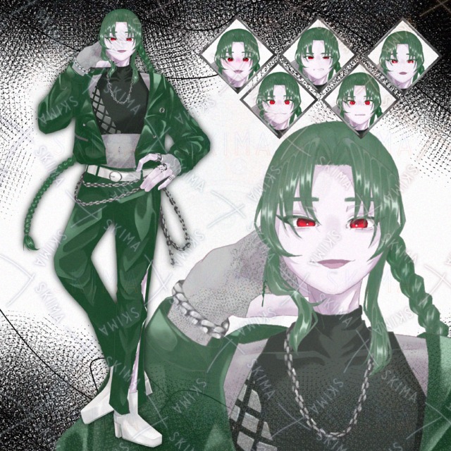 Image of Snake-Style Boy Adoption Pack: 6 Expressions