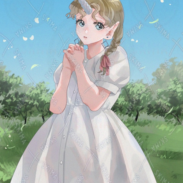 亜麻色ユニコーンな女の子