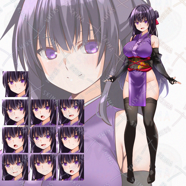 【表情10種】ファンタジー和風少女