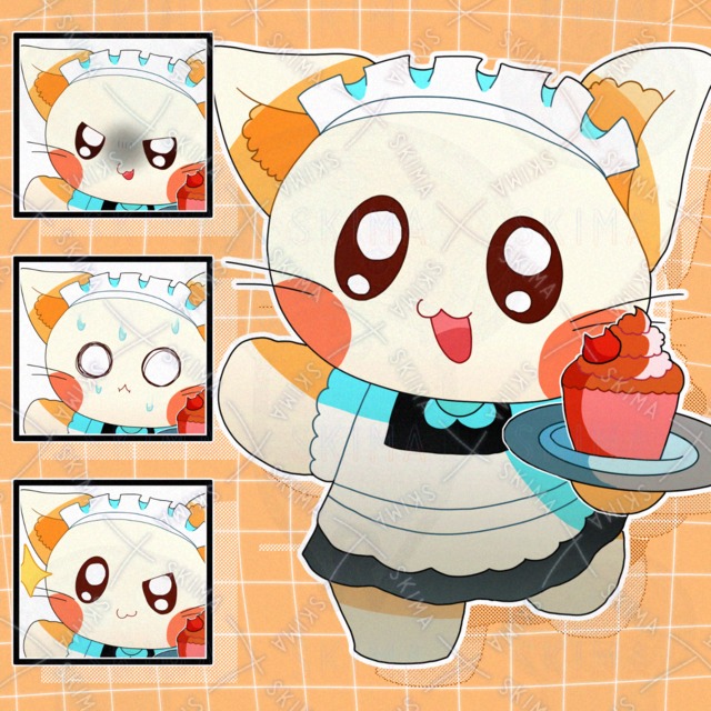 猫&times;メイド【表情差分5種類】
