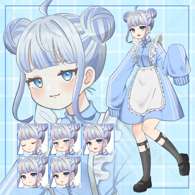 【値下げ】ジャージメイドの女の子【表情5種】