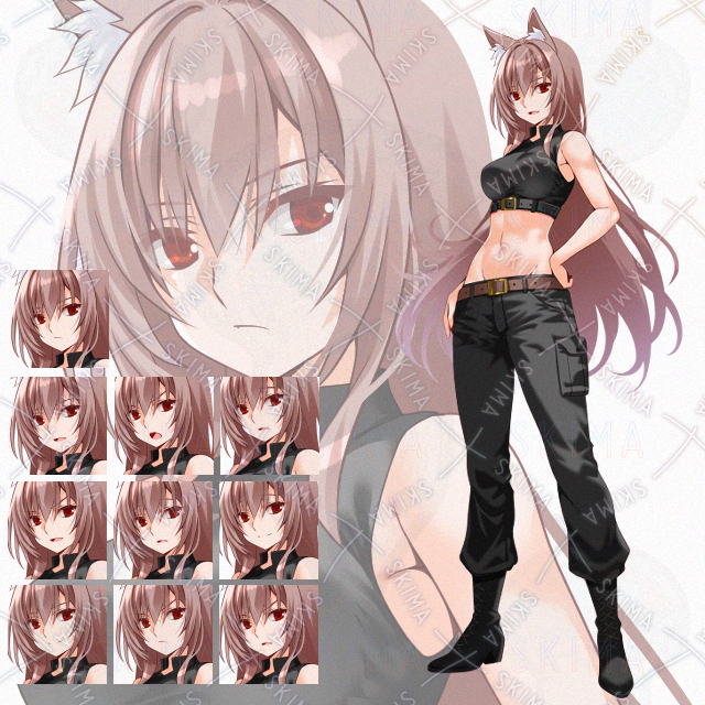 【表情10種】猫耳少女